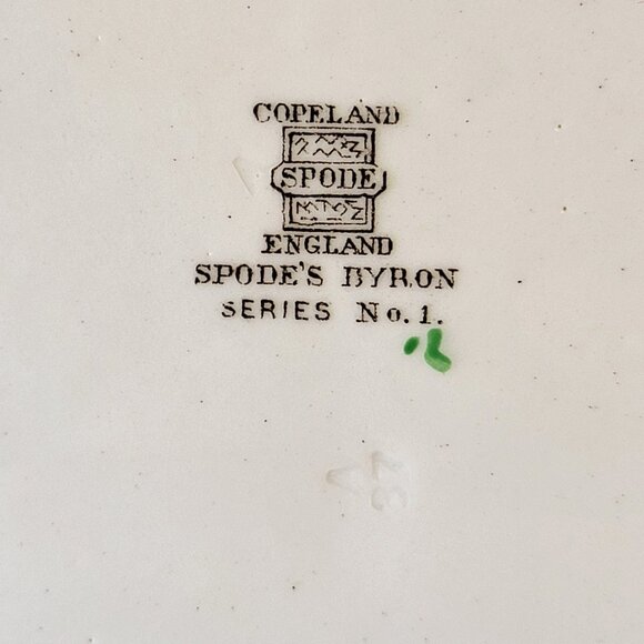 SPODE COPELAND SPODE'S BYRON SANDWICH PLATE IRONSTONE PLATTER BROWN +WHITE GUC - Picture 8 of 9